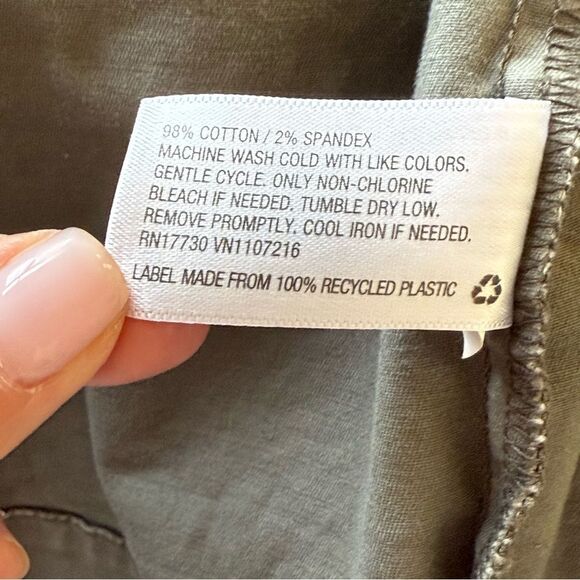 Universal Thread Women Size XS Camo Green Canvas Jacket Drawstring Waist - Picture 6 of 7